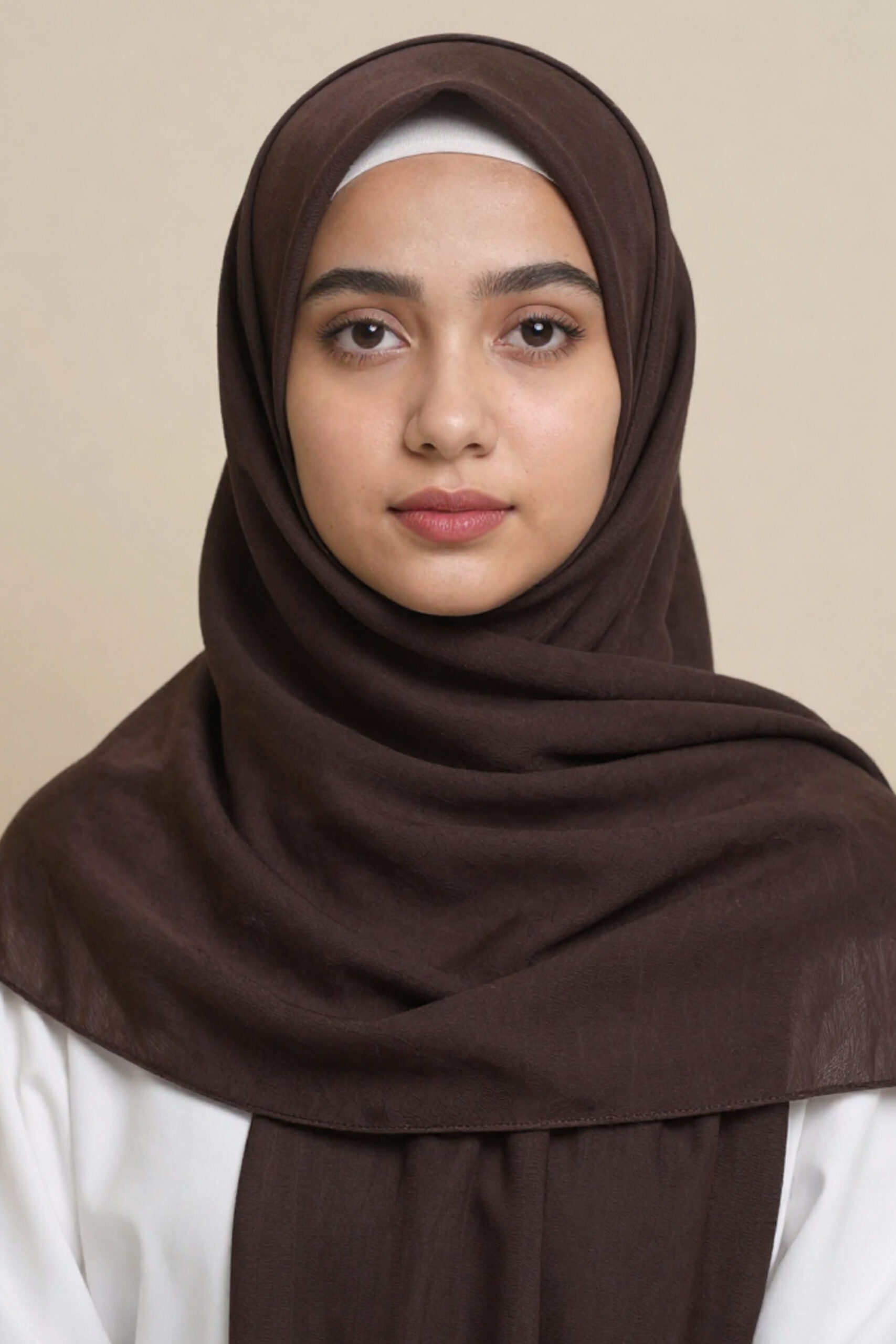 Crinkle Silk Scarves - Dark Brown