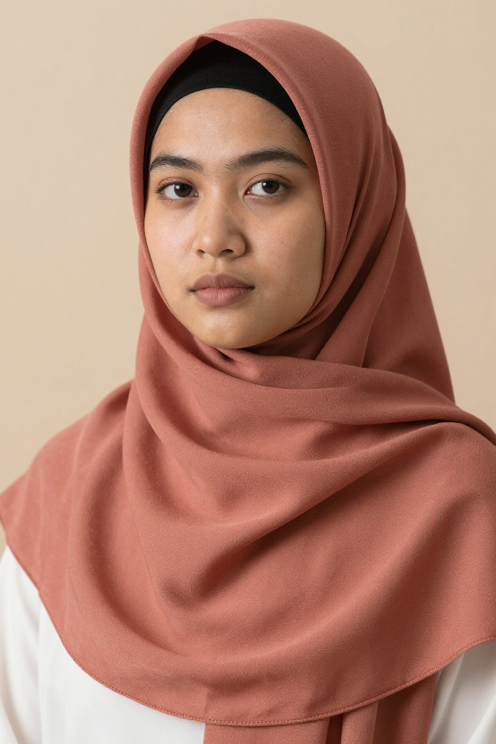 Crinkle Silk Scarves - Pink & Black Color - Image 3