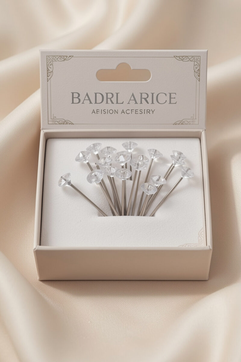 Luxury Crystal Hijab Pins Set – Premium Fashion Accessories