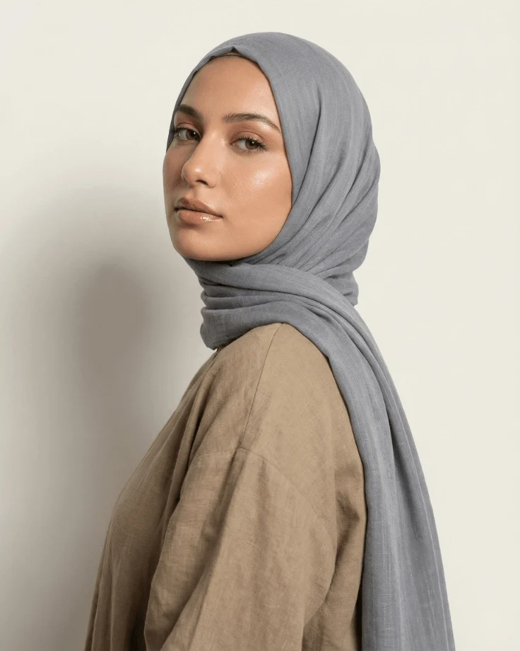 Gray Turkish Lawn Hijab