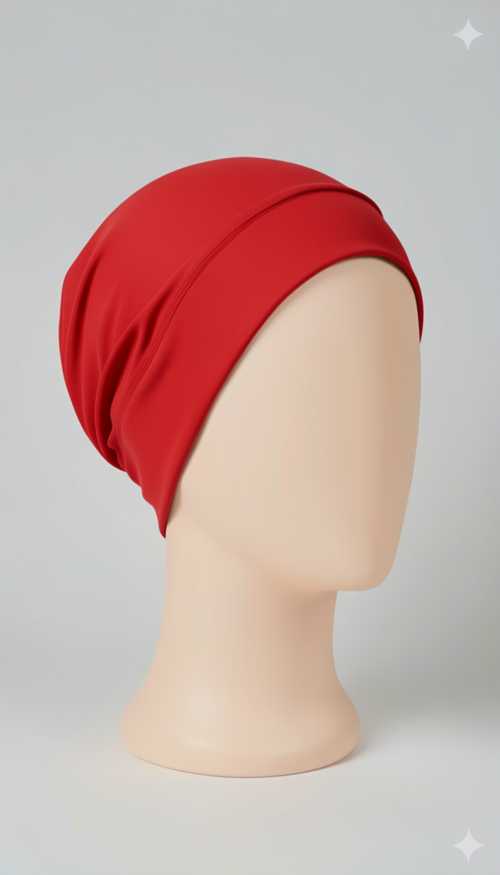 Red full Hijab Caps
