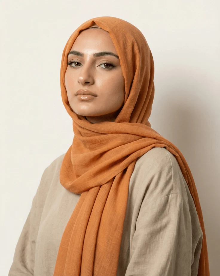 Rose Turkish Lawn Hijab