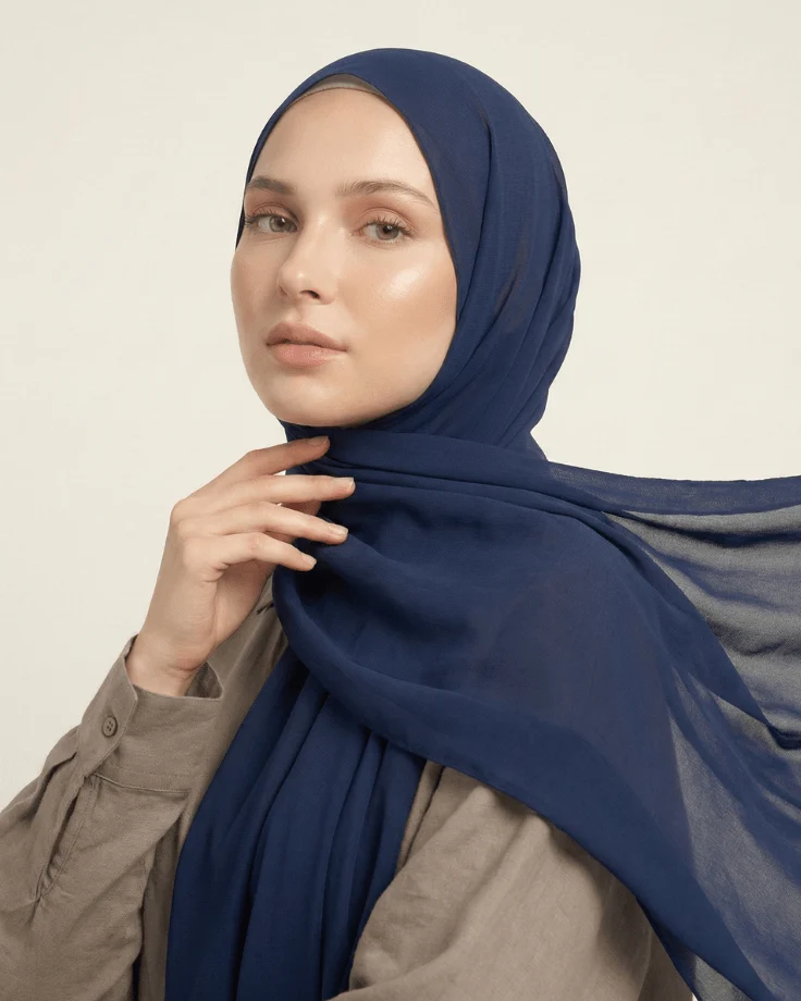 Rose Turkish Lawn Hijab - Image 2
