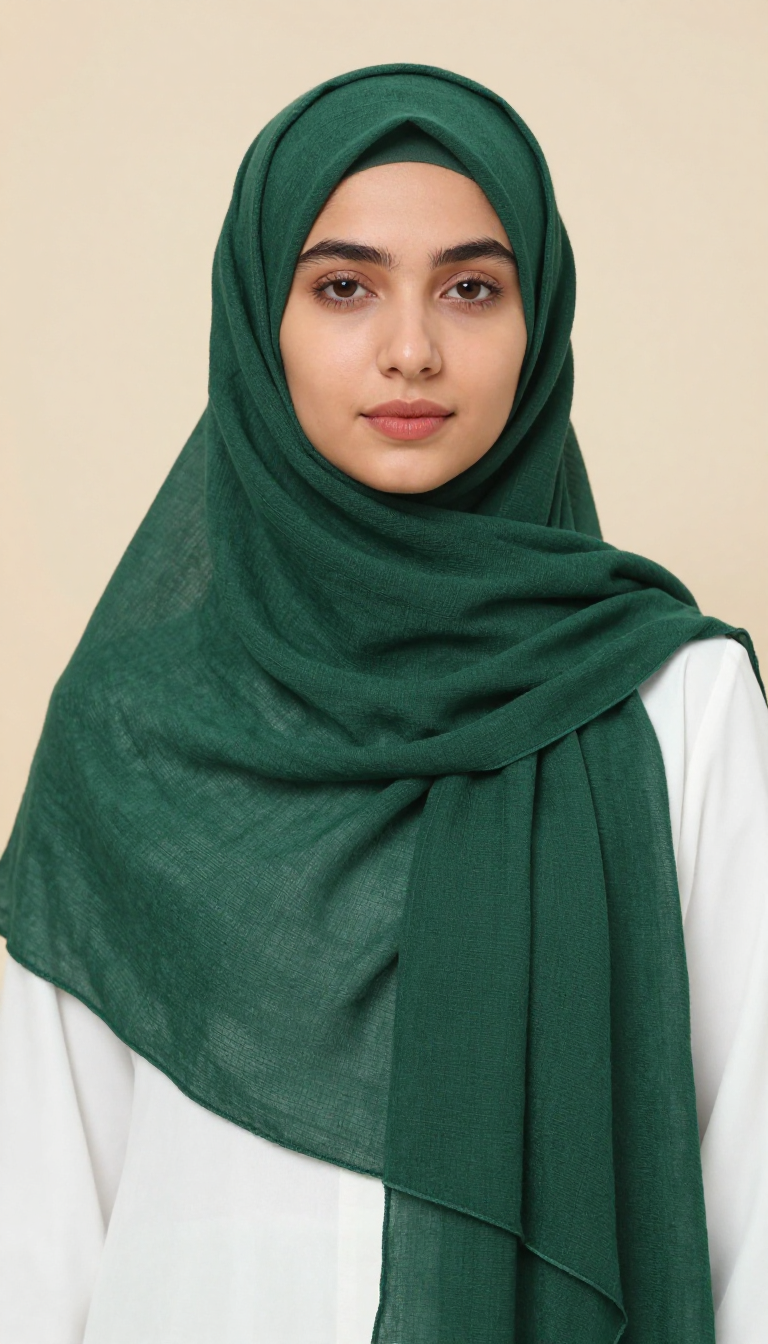 Rose Turkish Lawn Hijab - Image 2
