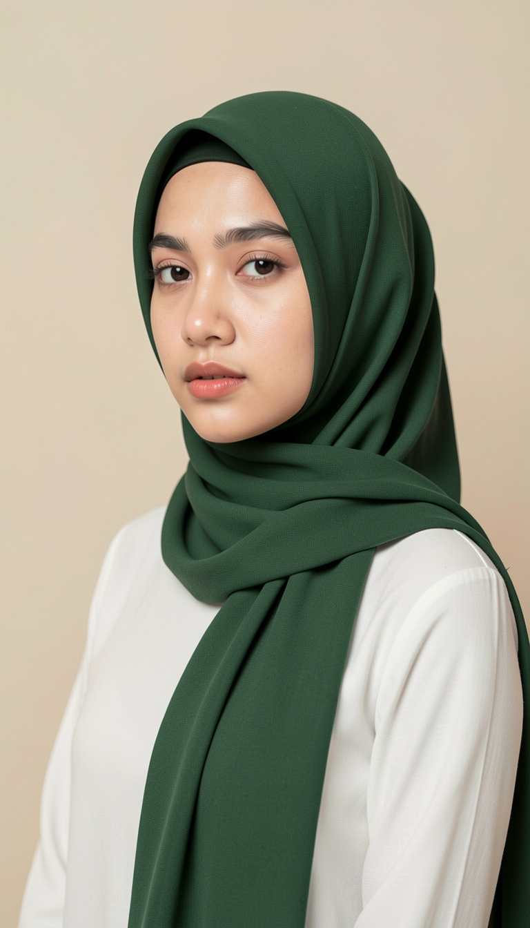 Rose Turkish Lawn Hijab - Image 3