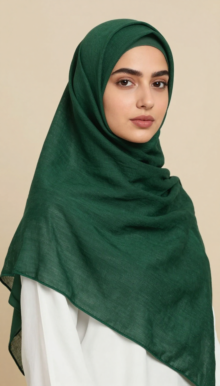 Rose Turkish Lawn Hijab - Image 4